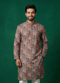 MLS PRINTED KURTA PAJAMA 2PCS