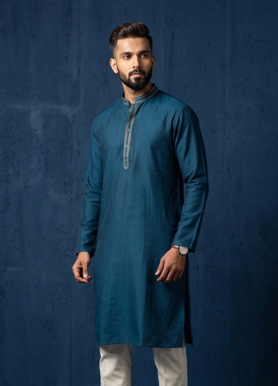 MLS COTTON KURTA PAJAMA 2PCS