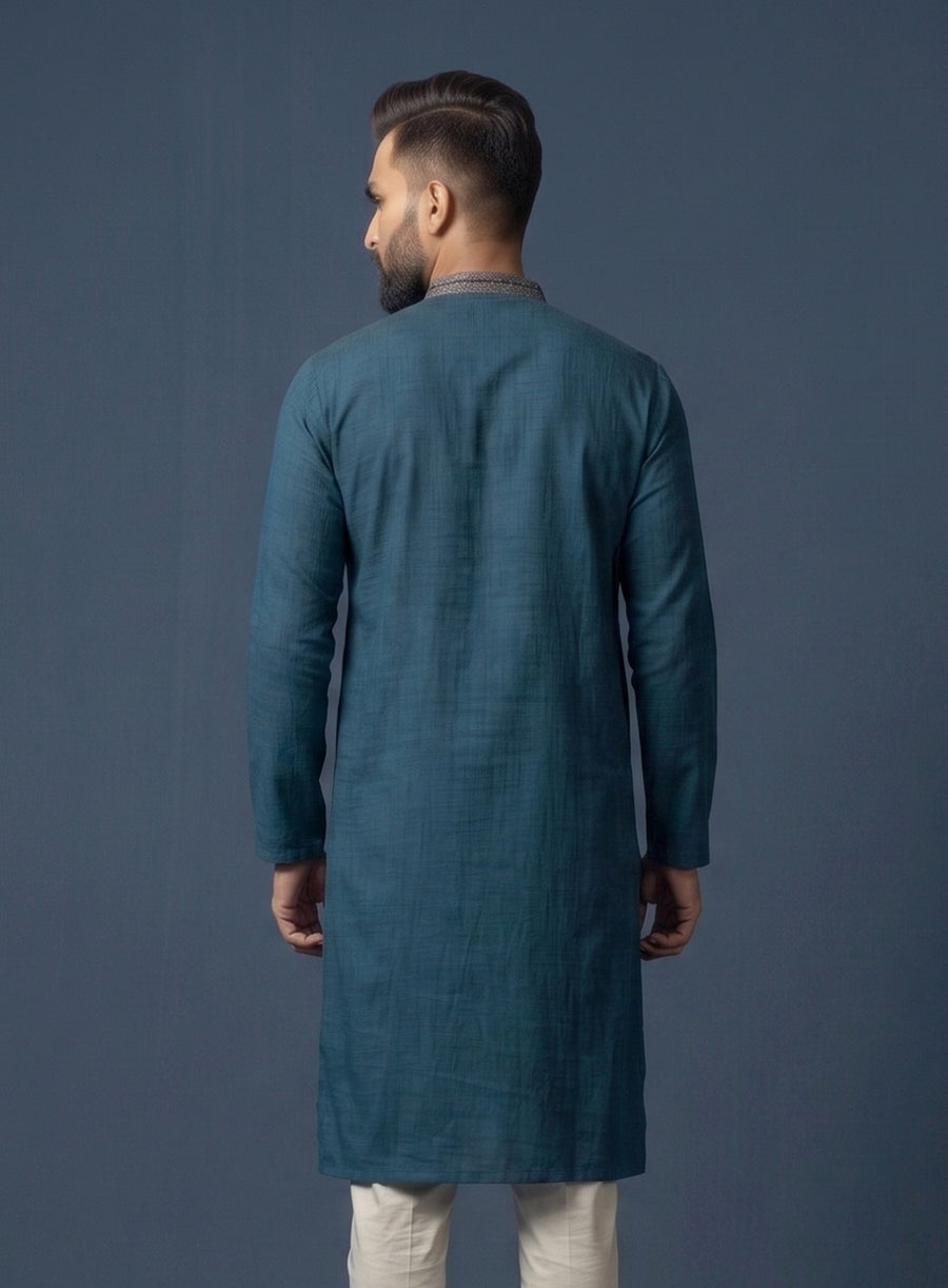 MLS COTTON KURTA PAJAMA 2PCS