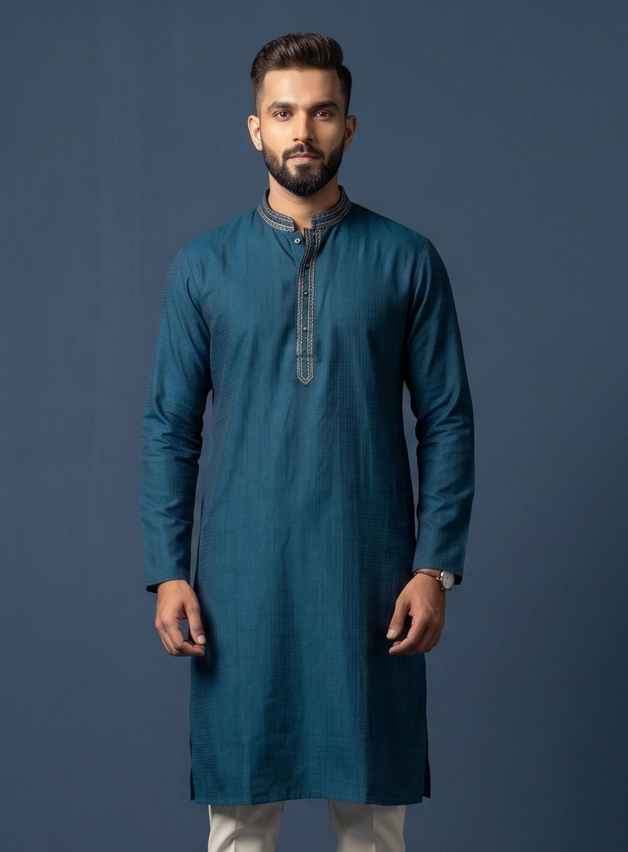 MLS COTTON KURTA PAJAMA 2PCS