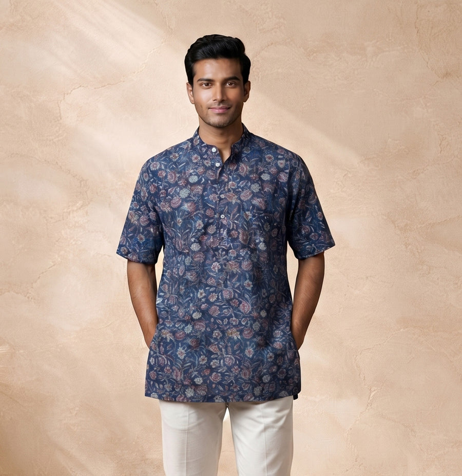 MLS PRINTED SHORT KURTA H/S