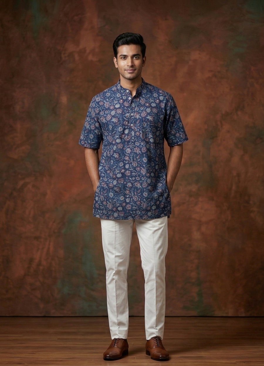 MLS PRINTED SHORT KURTA H/S