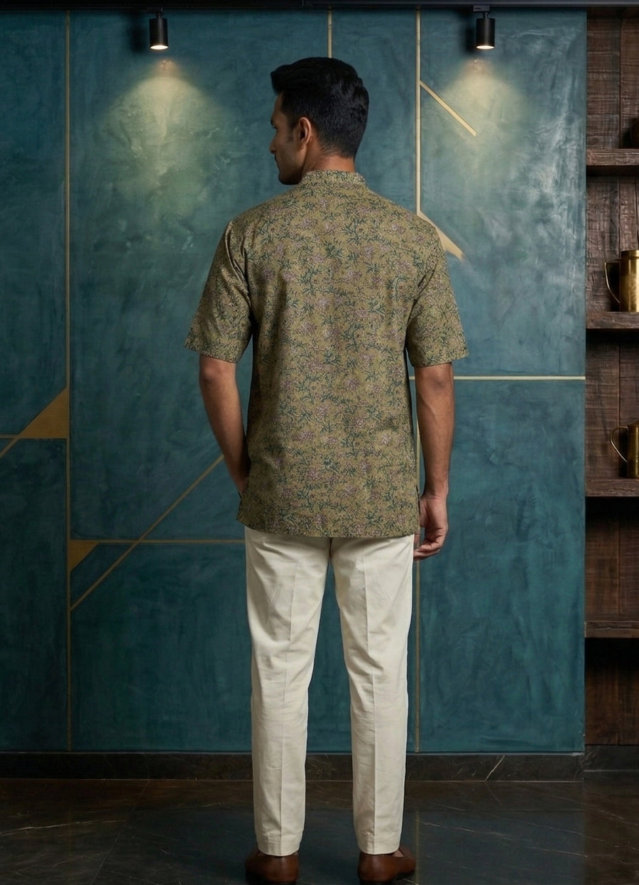 MLS PRINTED SHORT KURTA H/S
