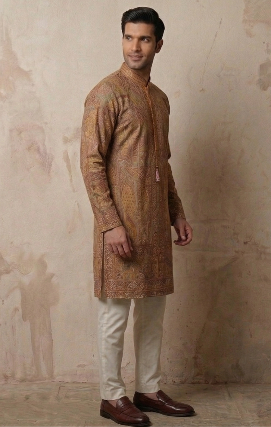 MLS EMBROIDERED KURTA PAJAMA