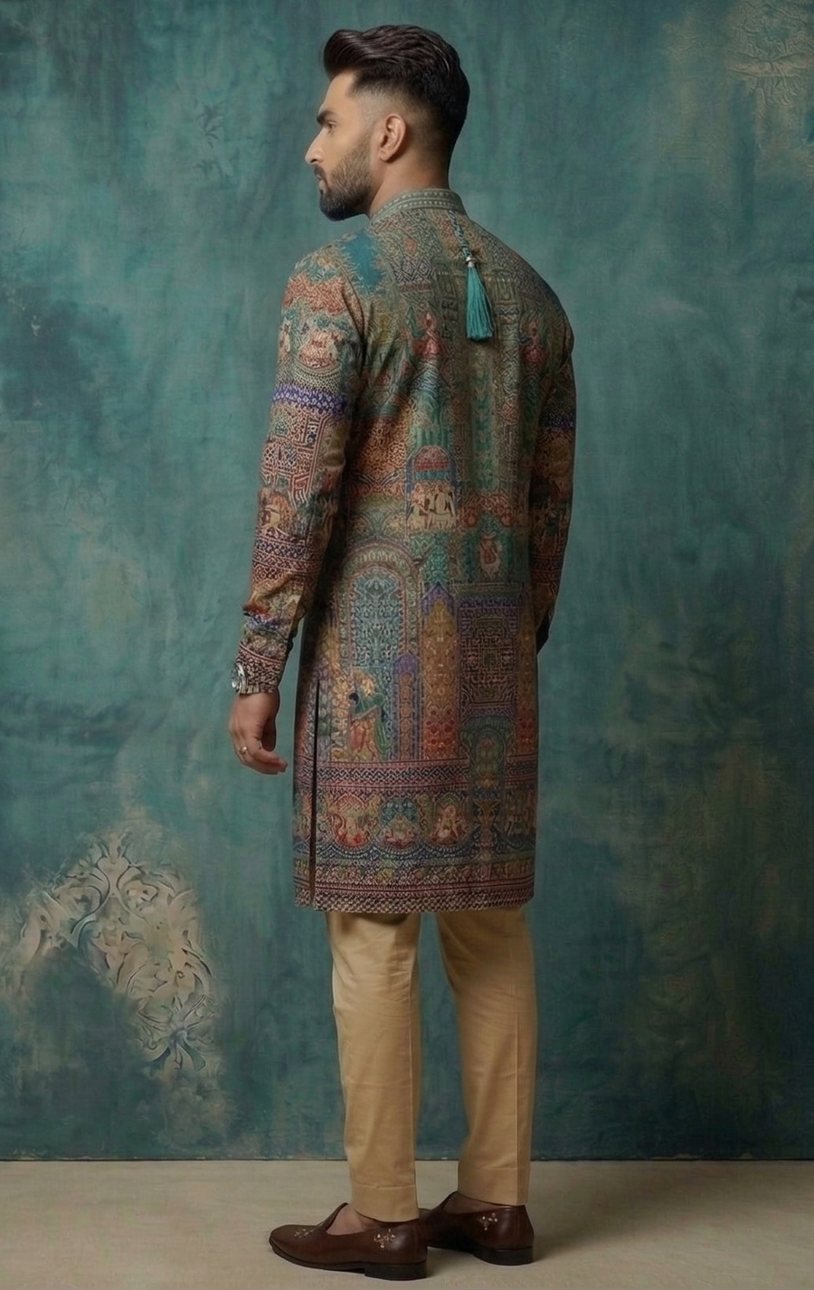 MLS EMBROIDERED KURTA PAJAMA