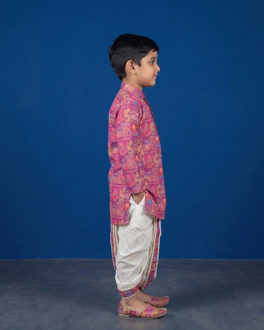 MLS KIDS KURTA DHOTI SET 2PCS
