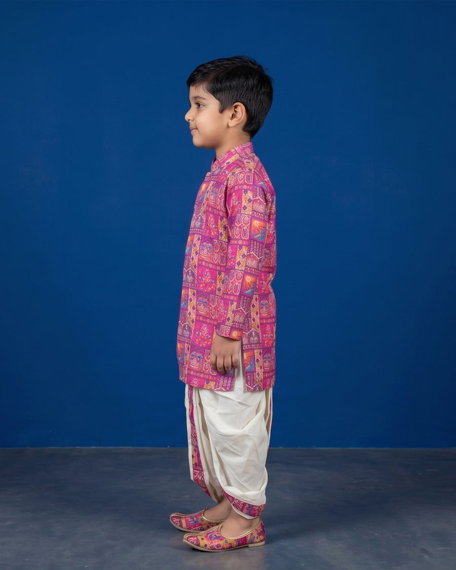 MLS KIDS KURTA DHOTI SET 2PCS