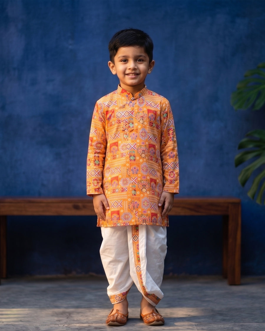 MLS KIDS KURTA DHOTI SET 2PCS