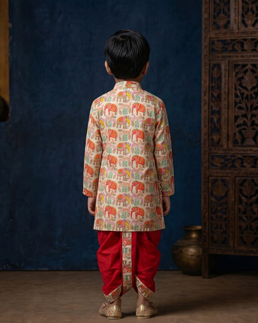 MLS KIDS KURTA DHOTI SET 2PCS