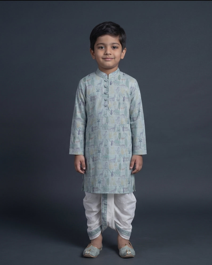 MLS KIDS KURTA DHOTI SET 2PCS
