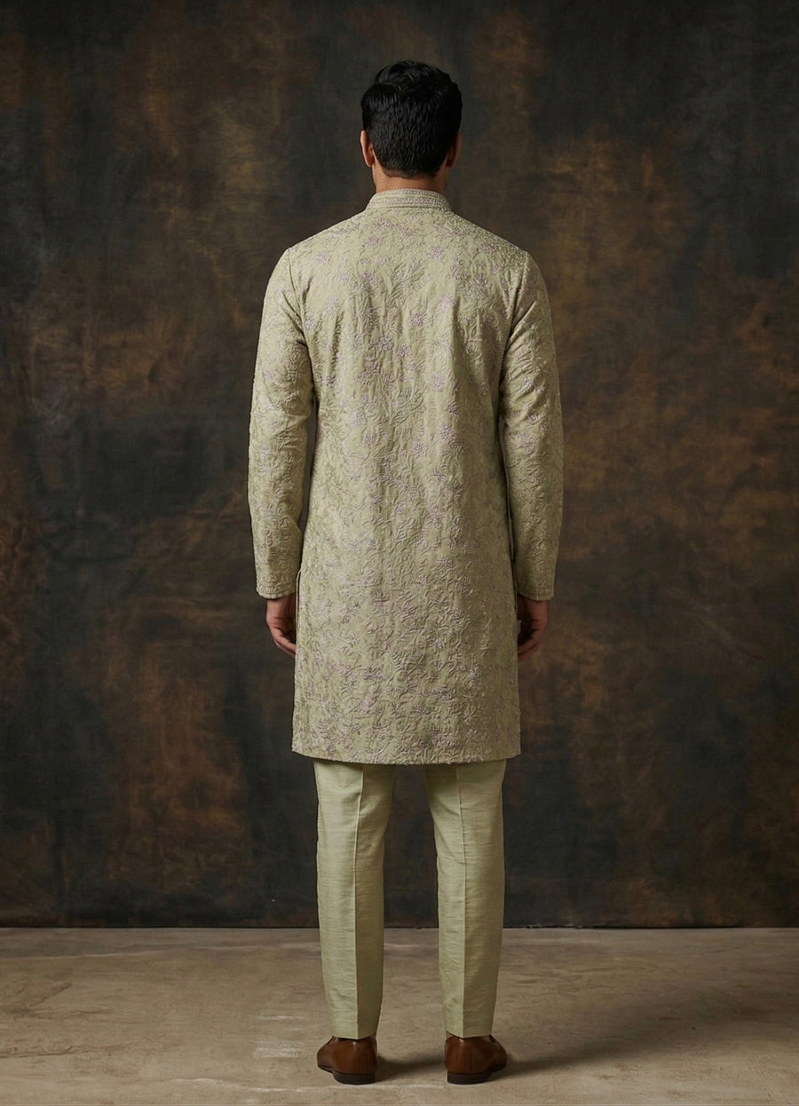 MLS EMBROIDERED KURTA PAJAMA