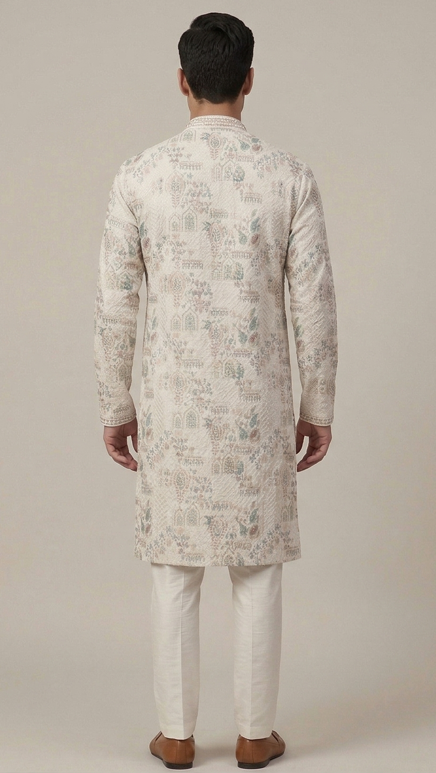 MLS EMBROIDERED KURTA PAJAMA