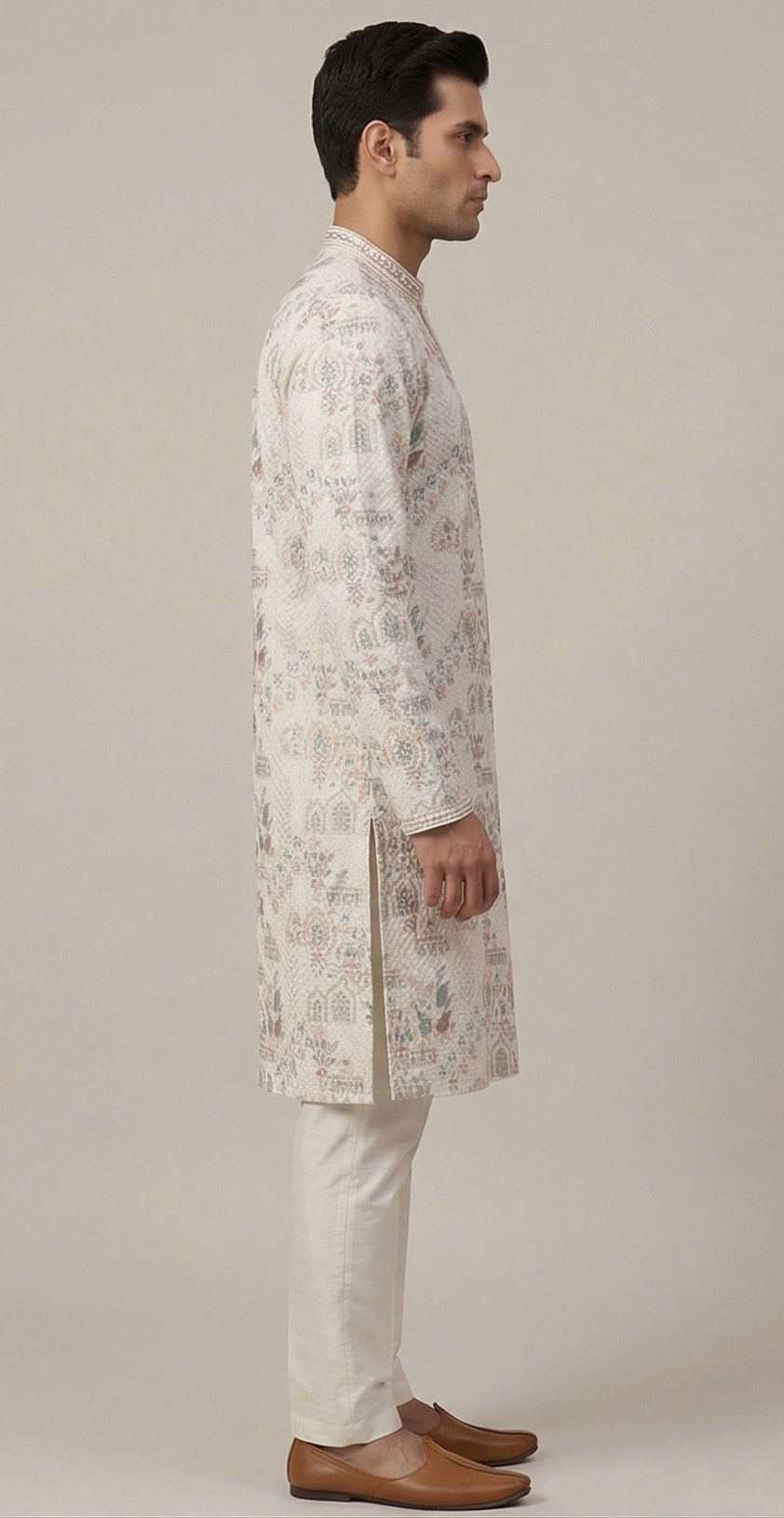MLS EMBROIDERED KURTA PAJAMA