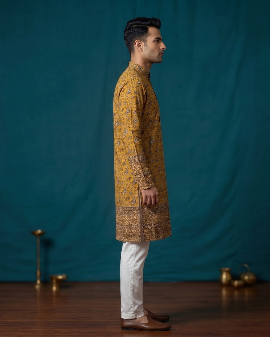 MLS EMBROIDERED KURTA PAJAMA