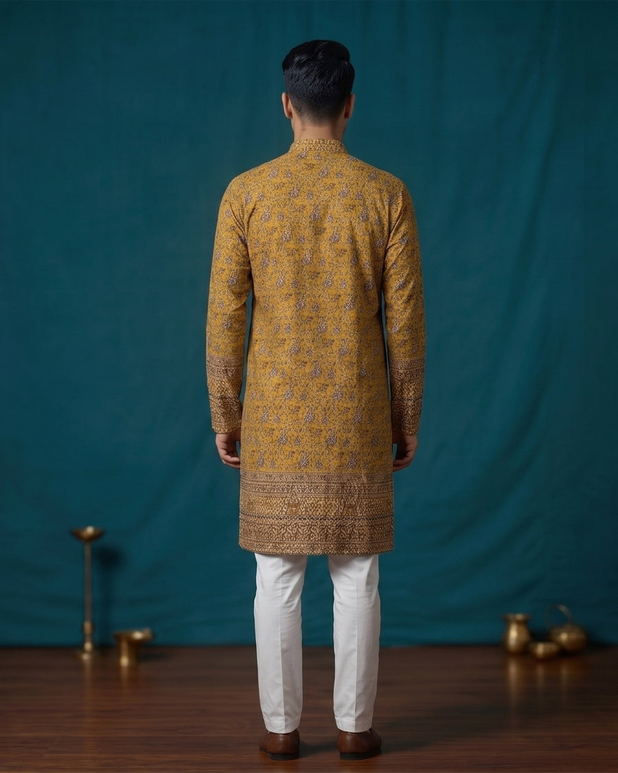 MLS EMBROIDERED KURTA PAJAMA