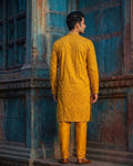 MLS EMBROIDERED KURTA PAJAMA 2PCS