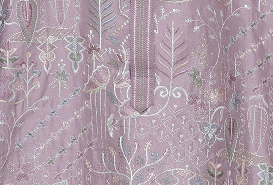 MLS EMBROIDERED KURTA PAJAMA 2PCS