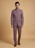 Jacquard Self Textured Jodhpuri Suit 2Pc Jalaj