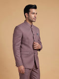 Jacquard Self Textured Jodhpuri Suit 2Pc Jalaj
