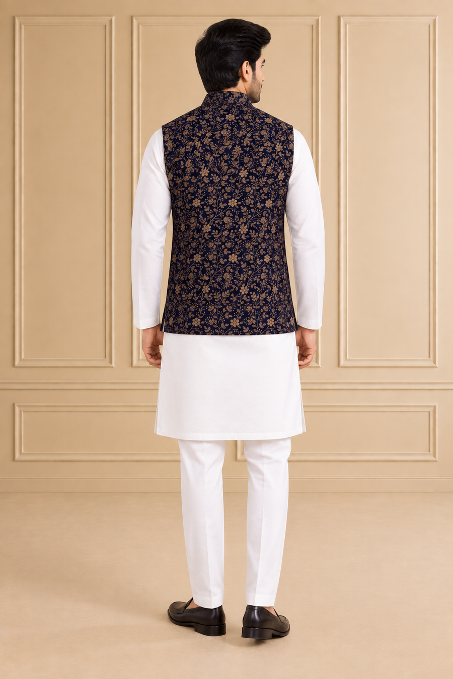Velvet Embroidered Jawahar Jacket 1Pc Mrinaal