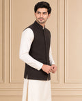 Jute Blend Solid & Plain Jawahar Jacket 1Pc Kanishk