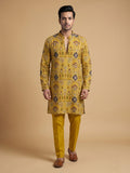 Navy Blue Japanese Embroidered Kurta Pajama 2Pc Kirnoday