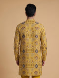 Navy Blue Japanese Embroidered Kurta Pajama 2Pc Kirnoday