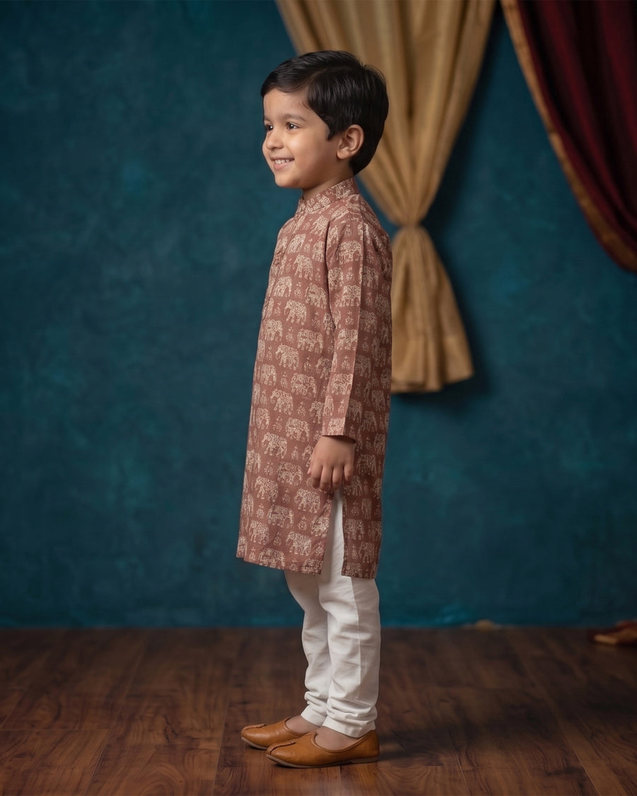 MLS PRINTED KIDS KURTA PAJAMA