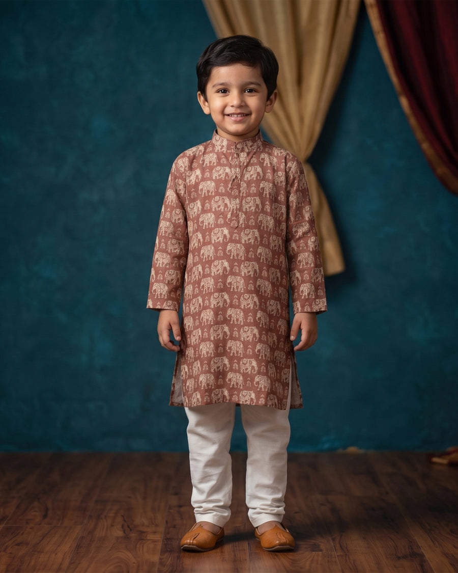 MLS PRINTED KIDS KURTA PAJAMA