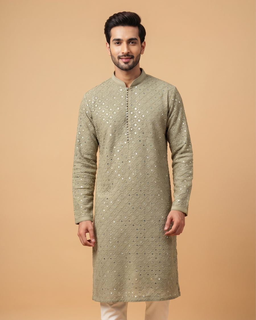 MLS CHIKANKARI KURTA PAJAMA