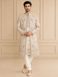 Silk Blend Embroidered Sherwani 2Pc Mohak