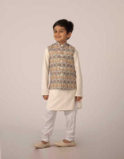 MLS KIDS PRINTED NEHRU JACKET