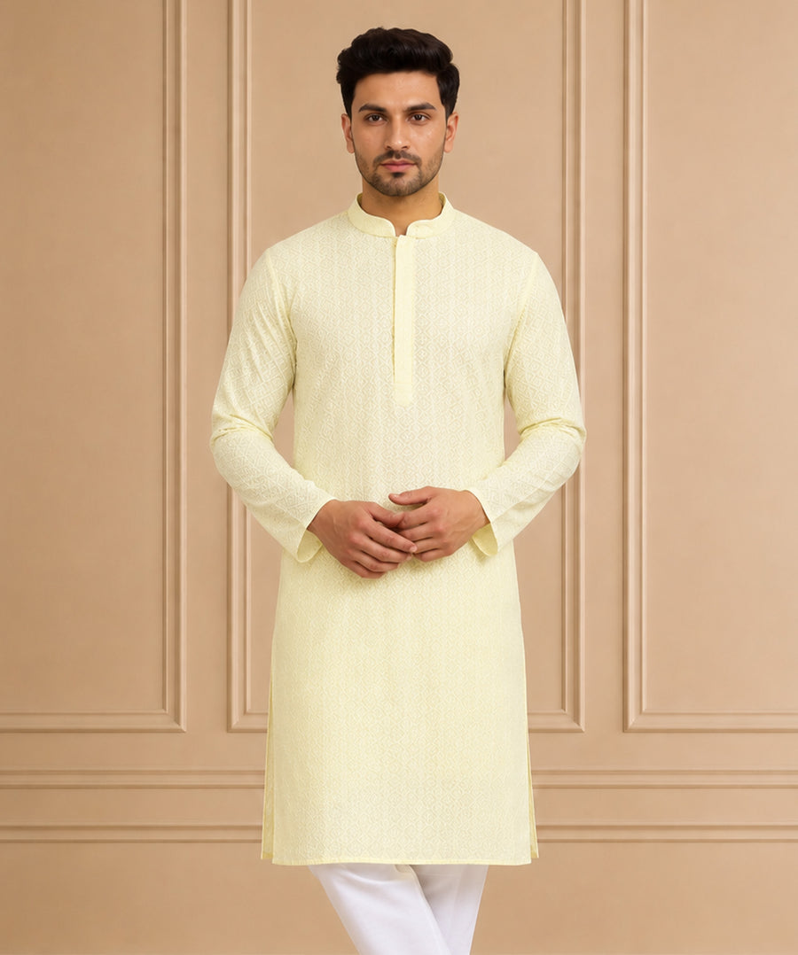 MLS CHIKANKARI KURTA PAJAMA