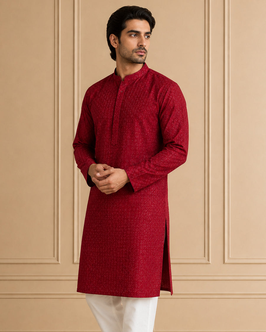 MLS CHIKANKARI KURTA PAJAMA