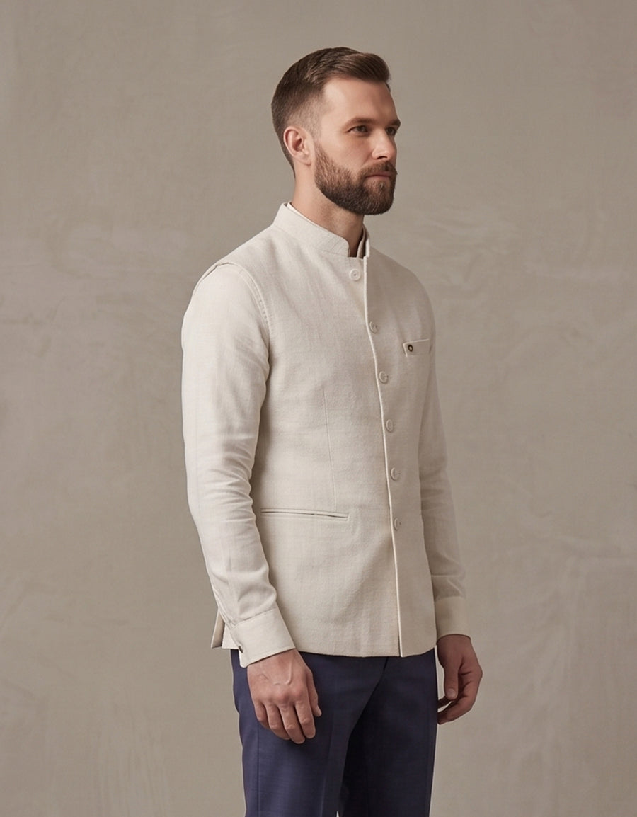 MLS LINEN JAWAHAR JACKET