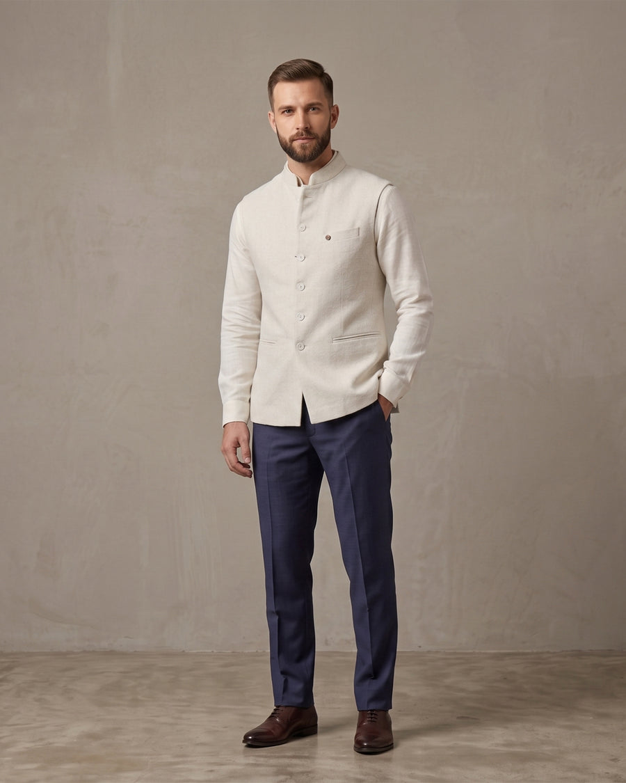 MLS LINEN JAWAHAR JACKET