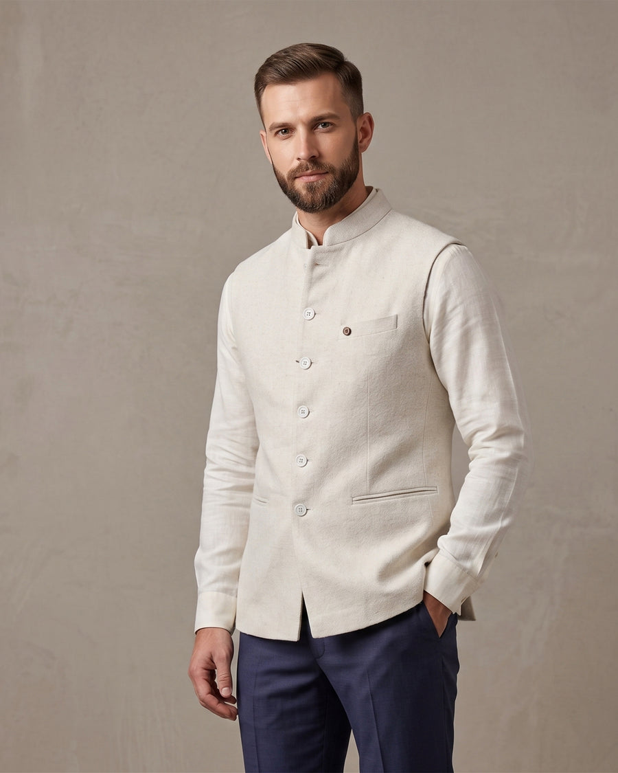 MLS LINEN JAWAHAR JACKET