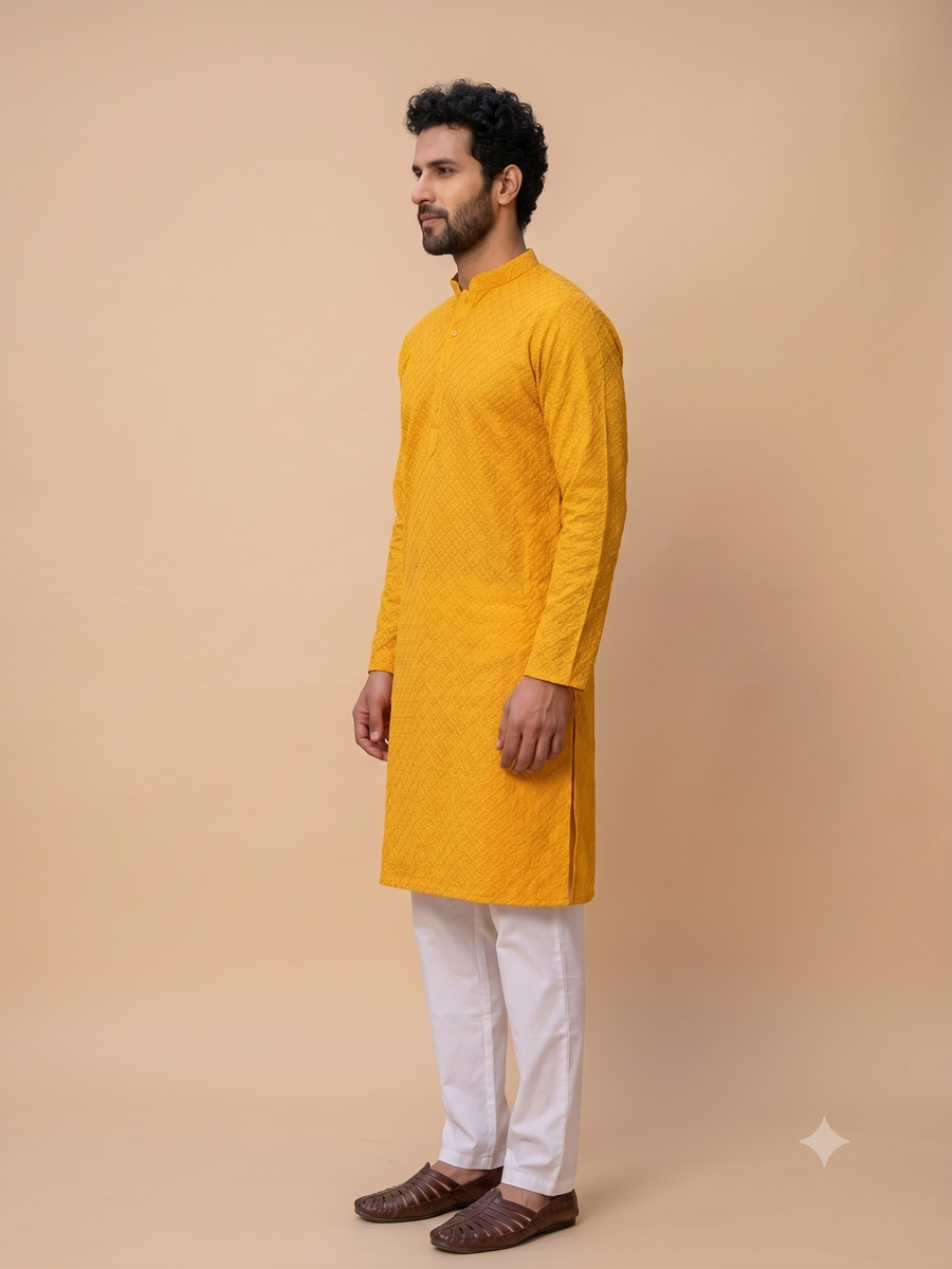 MLS CHIKANKARI KURTA PAJAMA
