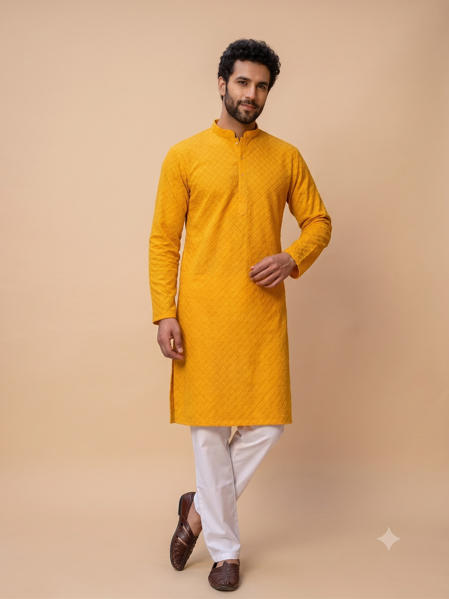 MLS CHIKANKARI KURTA PAJAMA