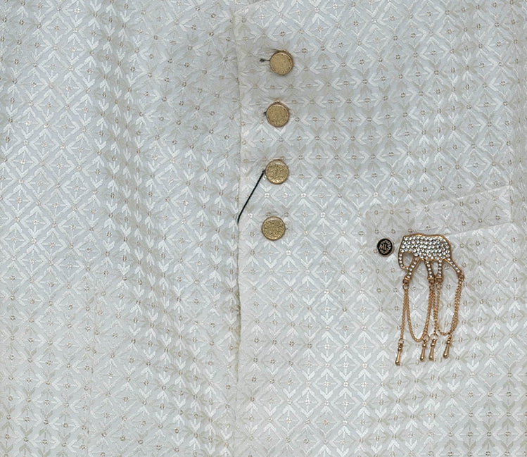 MLS EMBROIDERED JODHPURI SUIT 2PCS