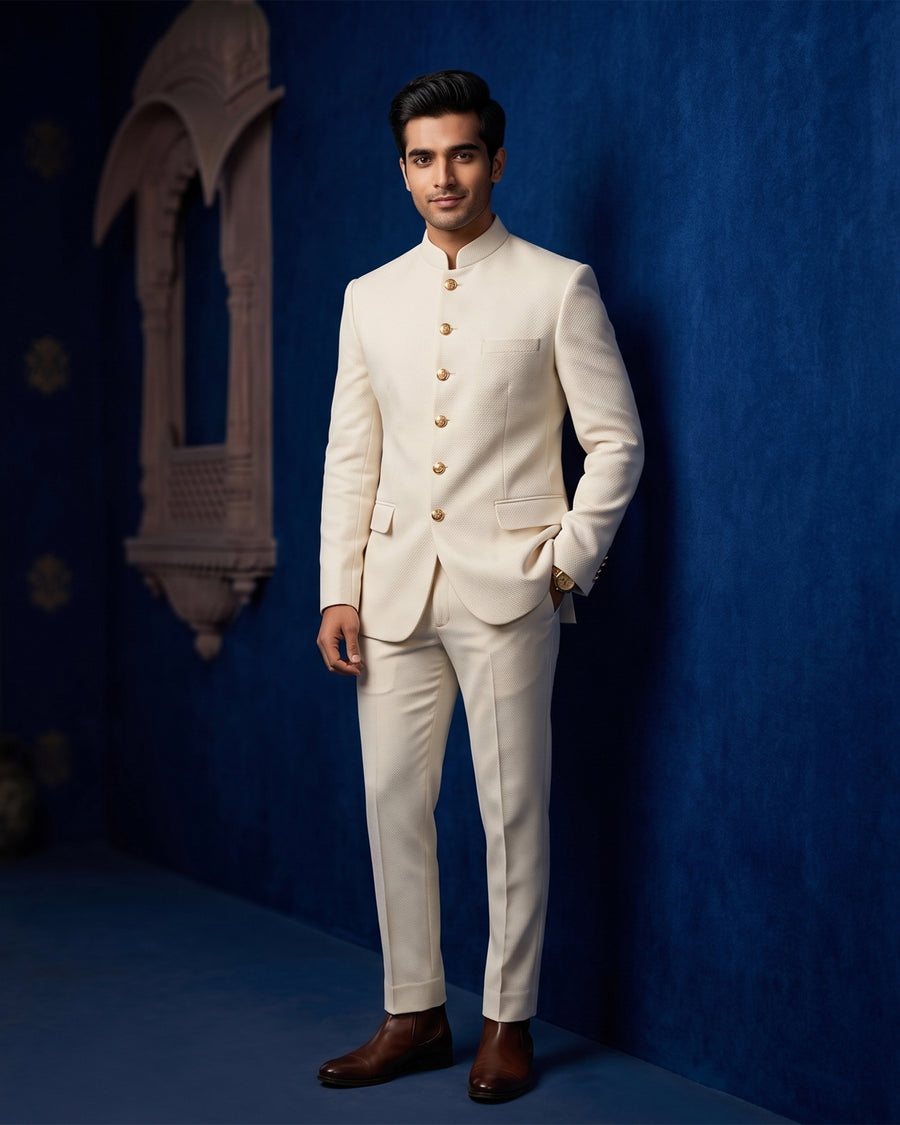 MLS PLAIN JODHPURI SUIT 2PCS