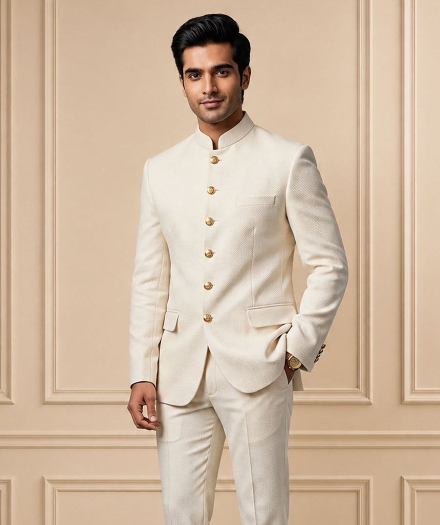 MLS PLAIN JODHPURI SUIT 2PCS