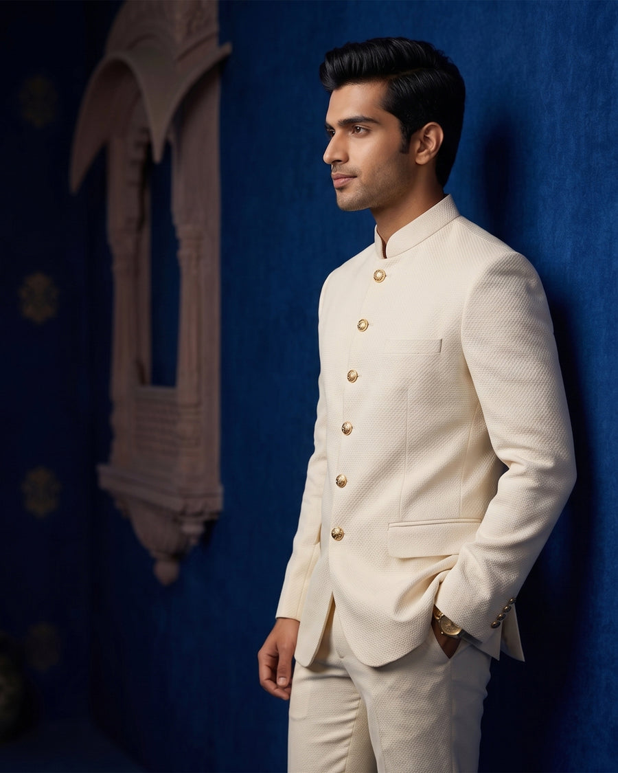 MLS PLAIN JODHPURI SUIT 2PCS