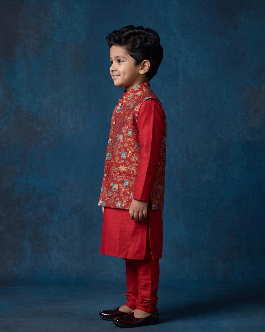 MLS KIDS KURTA JAWAHAR SET 3PCS