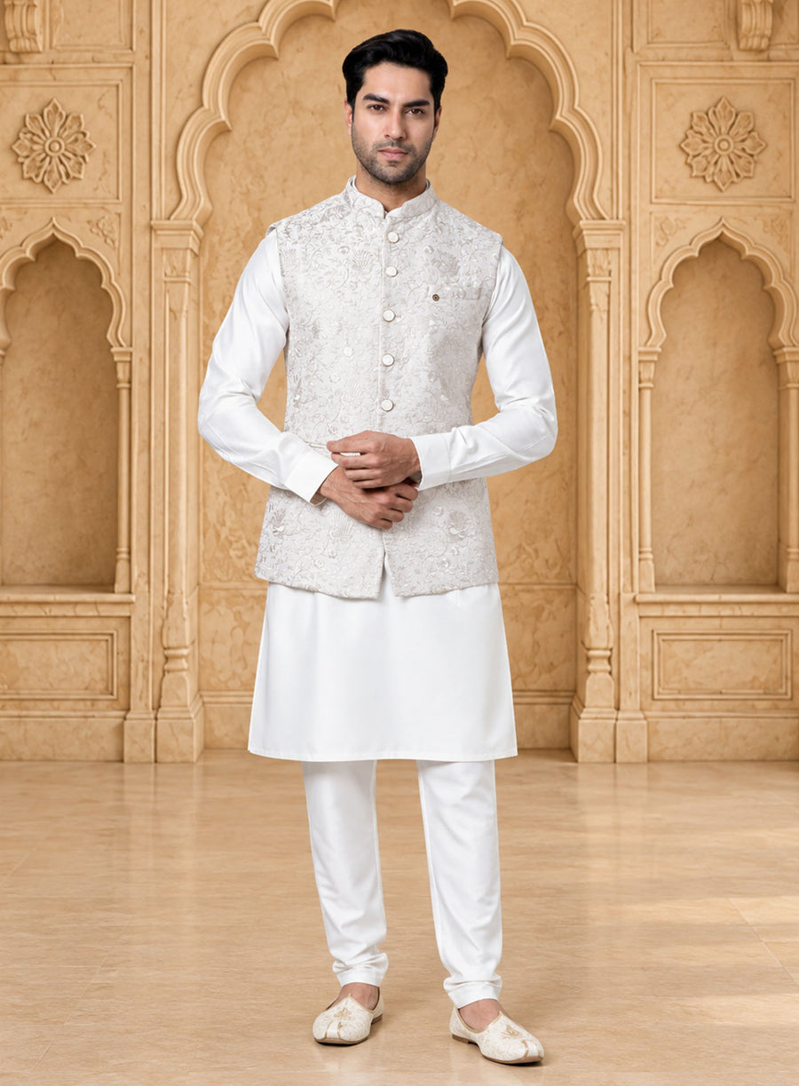 MLS EMBROIDERED JAWAHAR JACKET 1PC