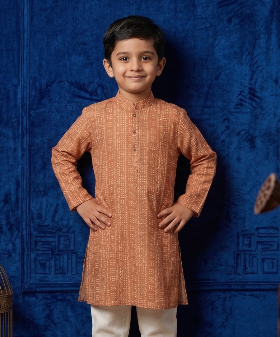 MLS PRINTED KIDS KURTA PAJAMA