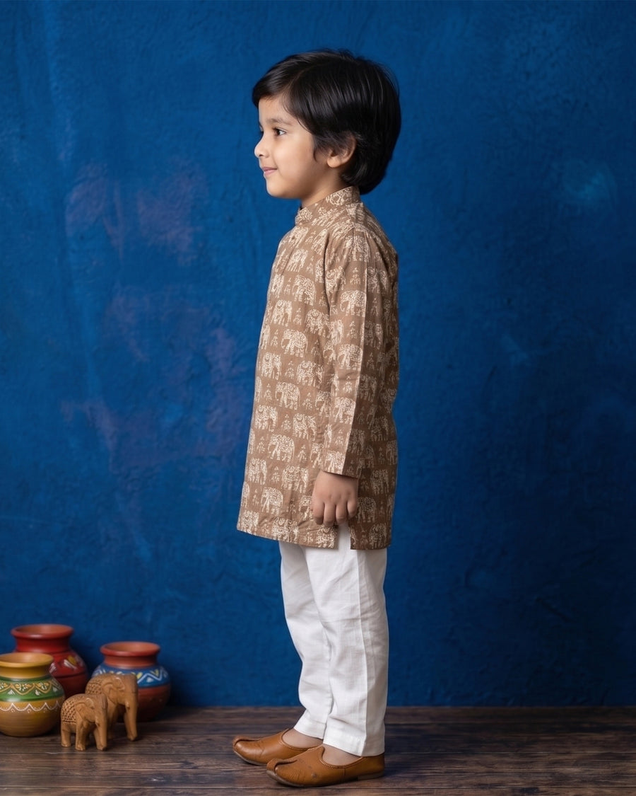 MLS PRINTED KIDS KURTA PAJAMA
