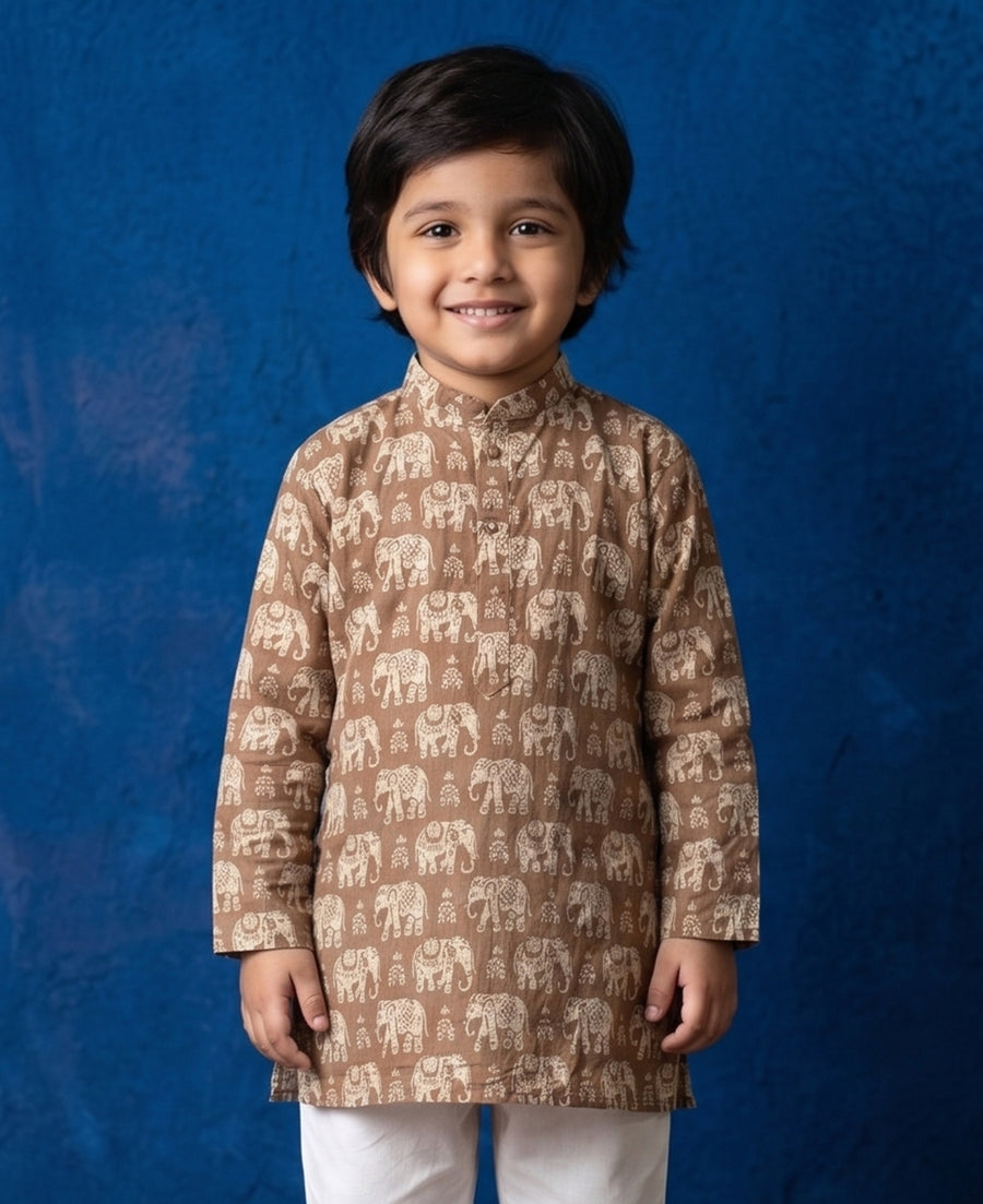 MLS PRINTED KIDS KURTA PAJAMA