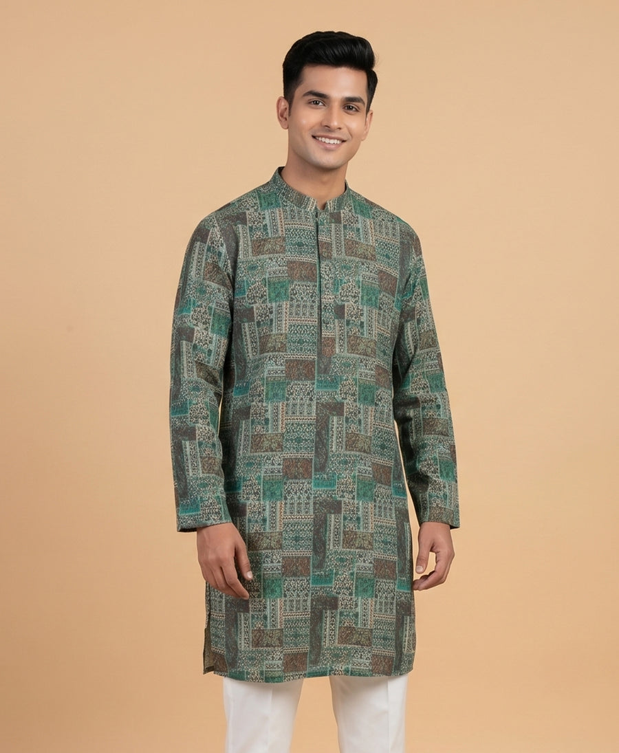 MLS PRINTED KURTA PAJAMA