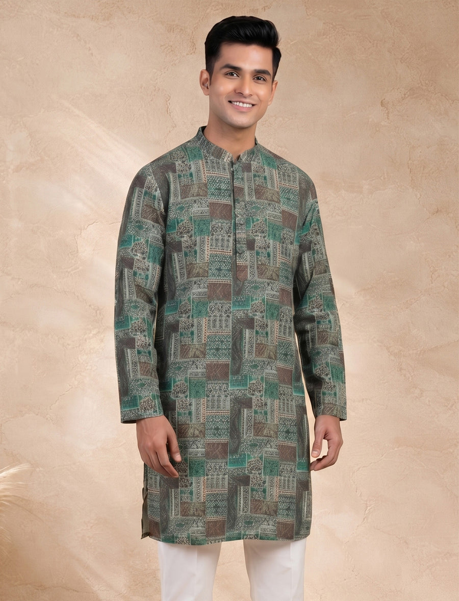 MLS PRINTED KURTA PAJAMA